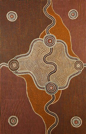Sample artwork by Wenten Rubuntja (1926 - 2005), known for aboriginal art - View similar artists and auction records