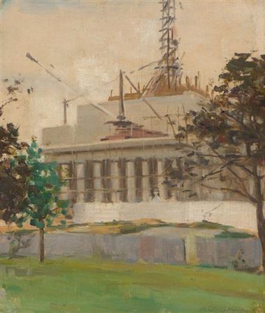 The Shrine From The Domain by Alexander Colquhoun - Auction record, sale price, and art valuation. Compare with similar artists and explore comparable artworks.