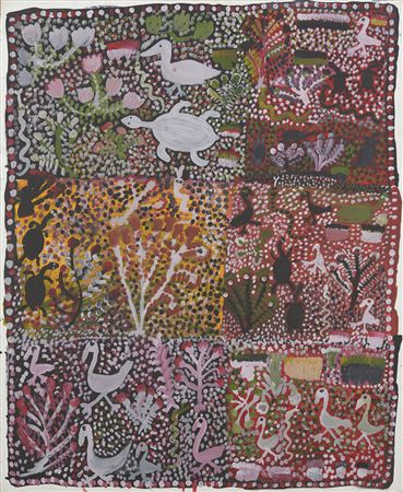 Song and Dance Cycles c.1994 by Willie Gudabi - Auction record, sale price, and art valuation. Compare with similar artists and explore comparable artworks.