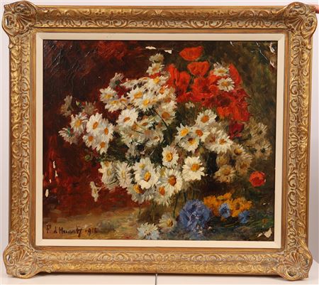 Still life with a bouquet of flowers