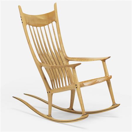 Rocking chair by Samuel Solomon Maloof - Auction record, sale price, and art valuation. Compare with similar artists and explore comparable artworks.