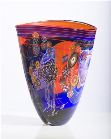 Untitled (Blue Colorfield Vessel)