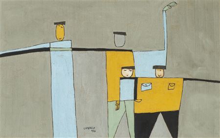Figures in Grey Background