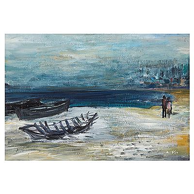 Beach with figures