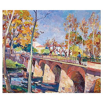 Landscape with bridge