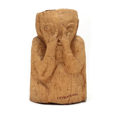 Carved Wooden Figural Totem