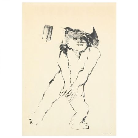 Sample artwork by Carlos Poveda (Born 1940), known for mixed-media artwork,  abstract landscape, figurative drawing, wall sculpture - View similar artists and auction records