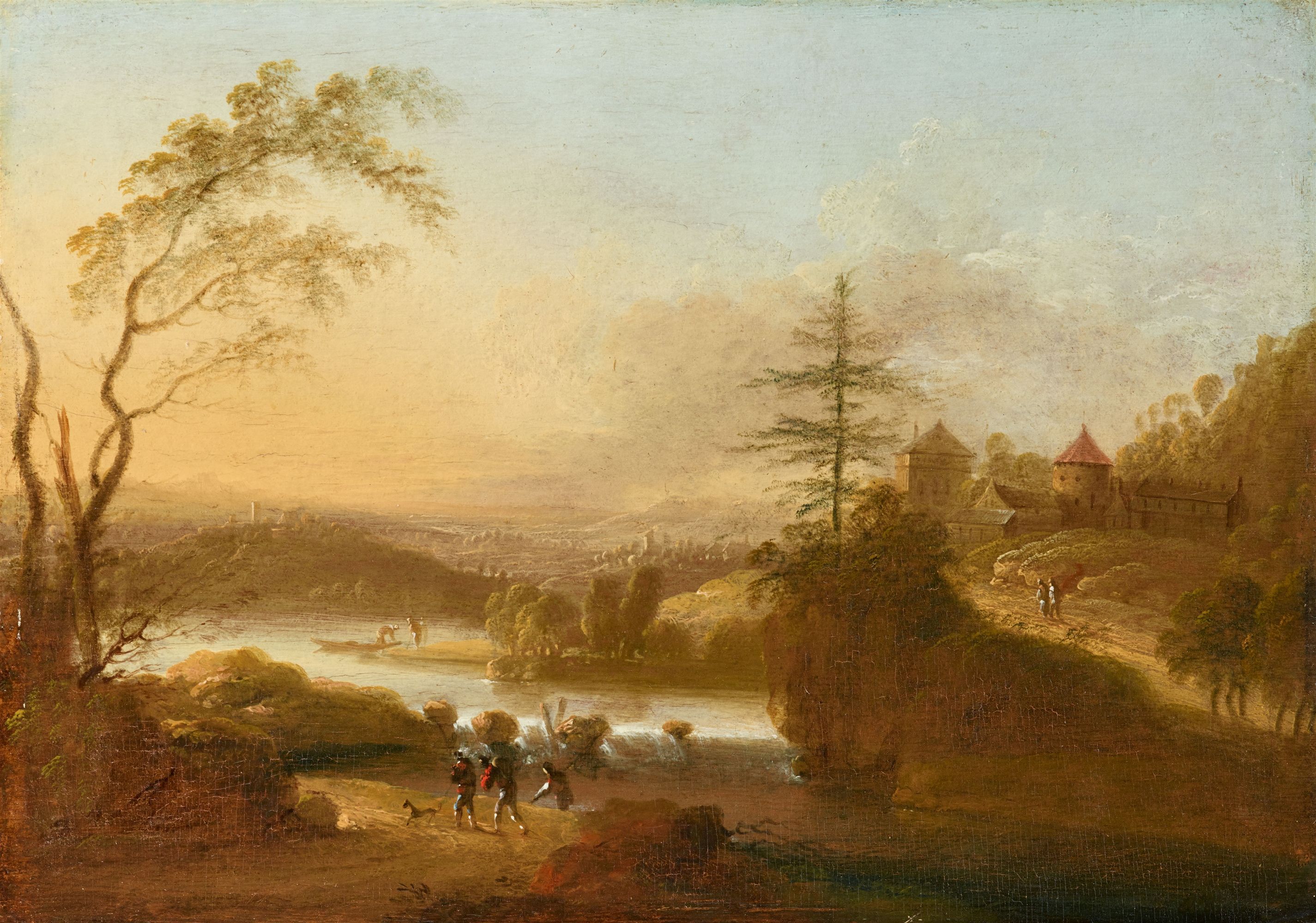 Two Landscapes at Sunrise and Sunset (2)