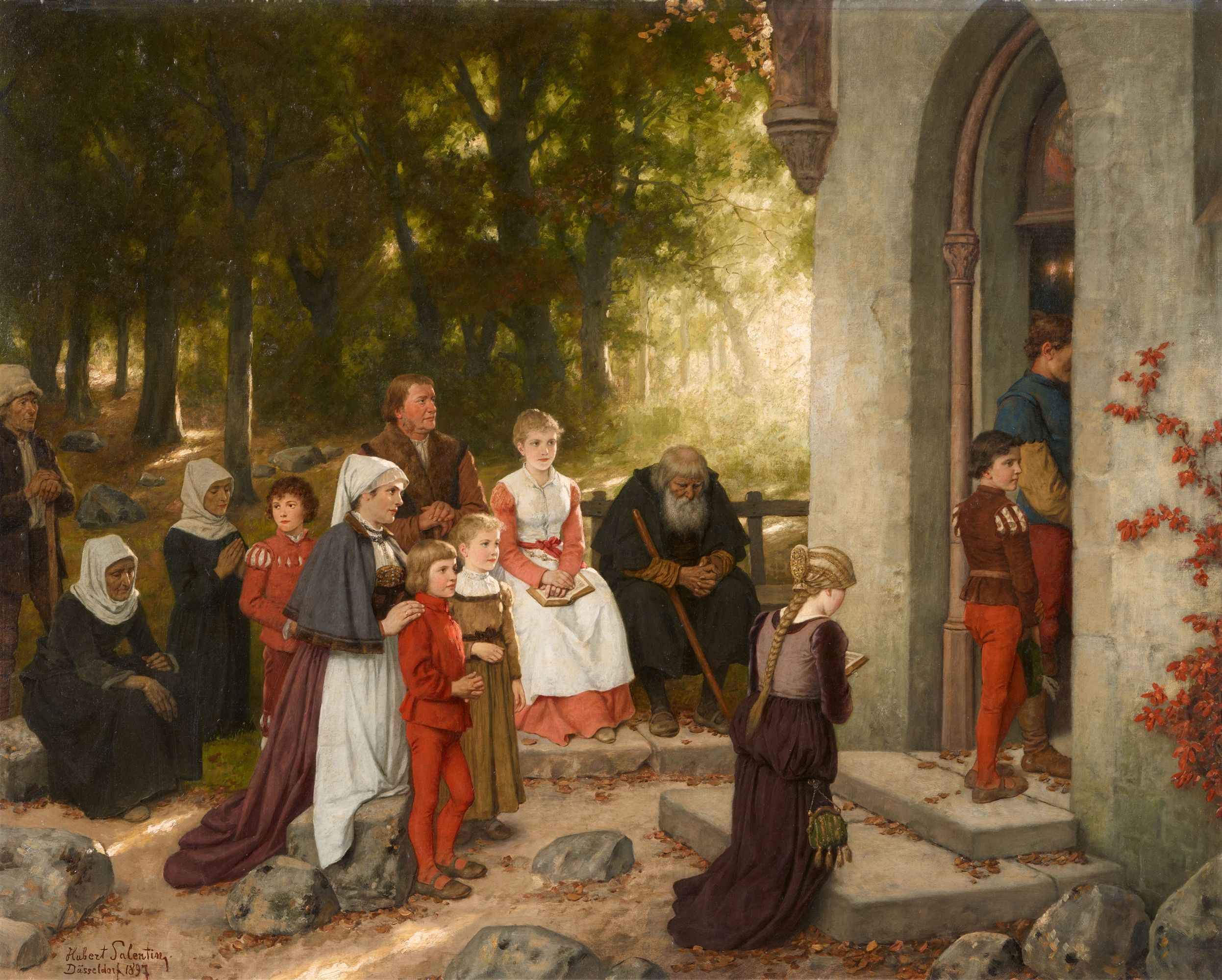 Chapel in the Forest by Hubert Salentin - Auction record, sale price, and art valuation. Compare with similar artists and explore comparable artworks.