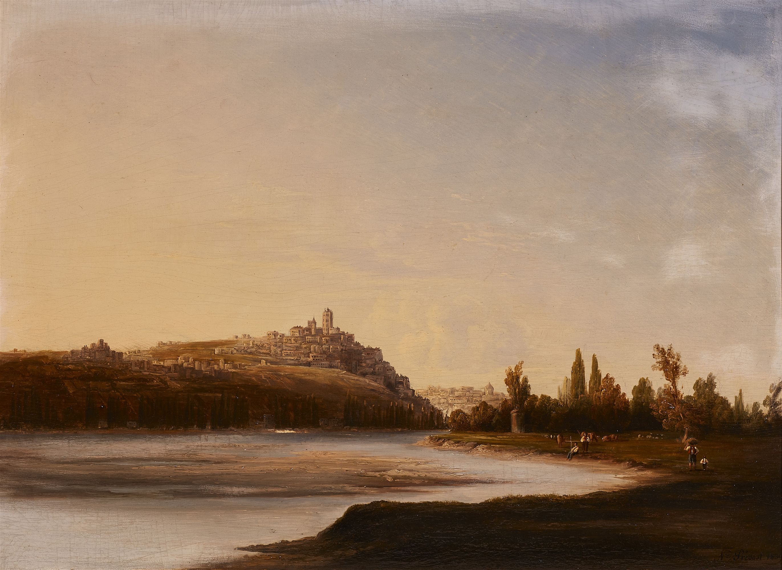View of a City by a River