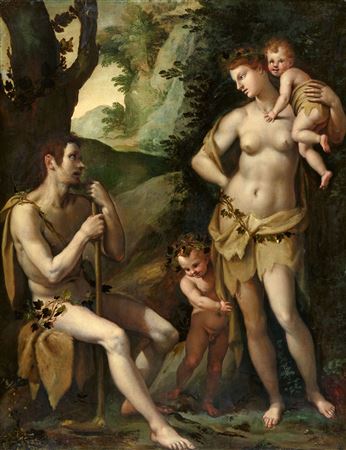 Adam and Eve with Cain and Abel