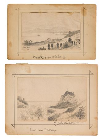 'Bay of Malaga from Al Palo Hills' and 'Coast near Malaga'