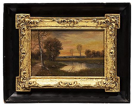 A bucolic landscape scene