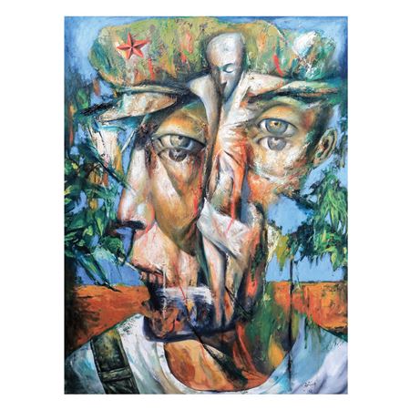 Sample artwork by Emmanuel Garibay (Born 1962), known for social commentary painting - View similar artists and auction records
