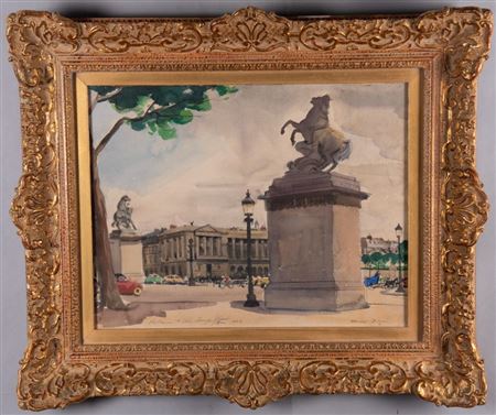 Entrance to the Champs Elysees, 1953
