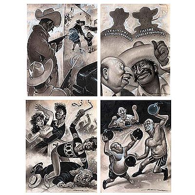 Inspectores, Oiga jefe... ¿Juntos? ¡Pero no revueltos!, Siguen los canallas... ¿y las autoridades? and Dijo el Gaulle... Ahora yo también le entro (4)