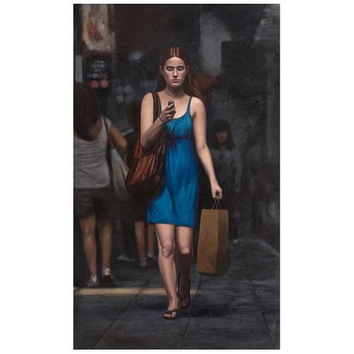 Woman with a blue dress, 2009 by Cesar Cordova - Auction record, sale price, and art valuation. Compare with similar artists and explore comparable artworks.