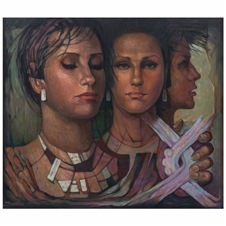 Triptych portrait of Dr. Rosa Luz Alegría by Jorge Gonzalez Camarena - Auction record, sale price, and art valuation. Compare with similar artists and explore comparable artworks.