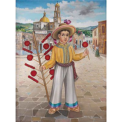 El niño de las manzanas