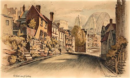 Harrington Street Towards the Harbour Bridge, The Rocks