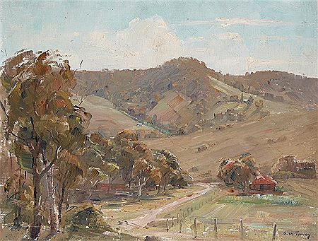 A Country Scene with Houses by Dora Toovey - Auction record, sale price, and art valuation. Compare with similar artists and explore comparable artworks.