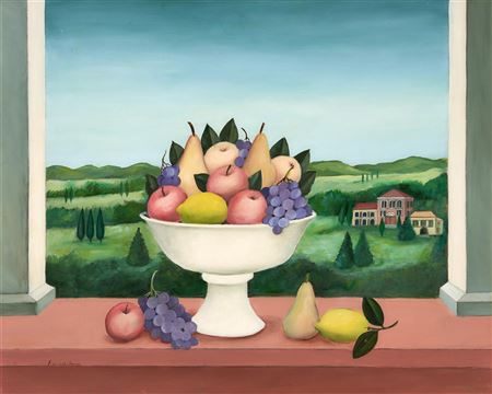 Sample artwork by Frances Jones (1923 - 1999), known for super real fruit still-life painting - View similar artists and auction records