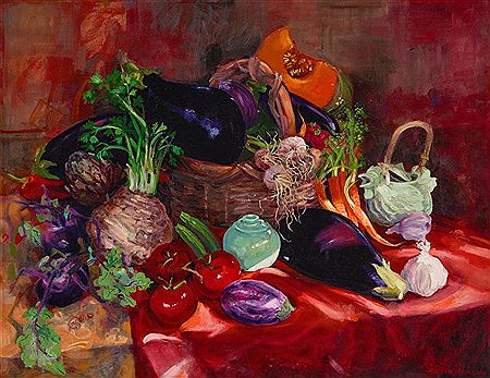 Still Life with Vegetables by Judith Johnson - Auction record, sale price, and art valuation. Compare with similar artists and explore comparable artworks.