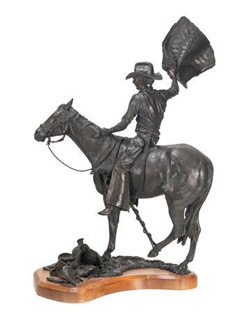 Sackin' Out a Bronc