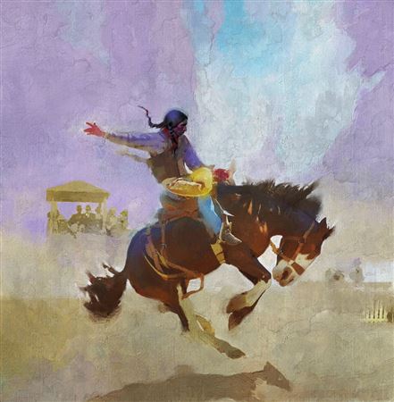 Another Bucker by R Tom Gilleon - Auction record, sale price, and art valuation. Compare with similar artists and explore comparable artworks.