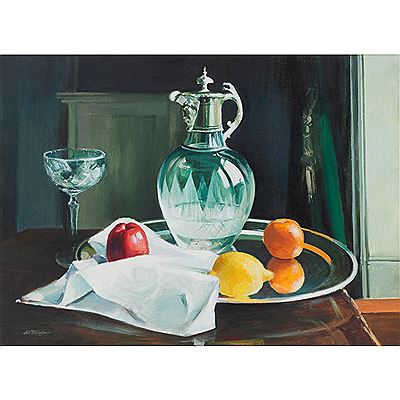 STILL LIFE WITH CRYSTAL DECANTER