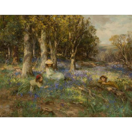 BLUE HAZE OF THE HYACINTH by William Stewart MacGeorge - Auction record, sale price, and art valuation. Compare with similar artists and explore comparable artworks.