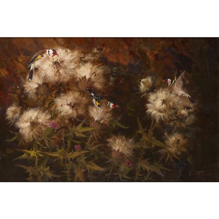 THISTLEDOWN AND GOLDFINCHES
