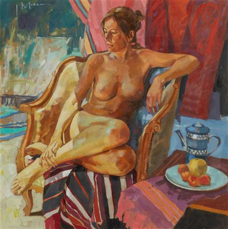 NUDE IN THE SHADE, PROVENCE by Jack B Morrocco - Auction record, sale price, and art valuation. Compare with similar artists and explore comparable artworks.