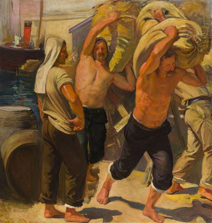 The dockers in Genoa