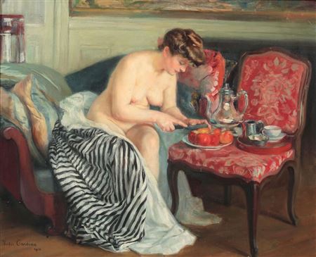 Les Pommes, nude study by Victor François Tardieu - Auction record, sale price, and art valuation. Compare with similar artists and explore comparable artworks.