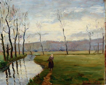 Woman at the river