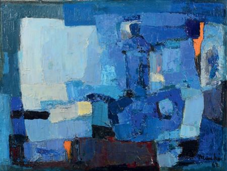 Blue composition by Henri Mauduit - Auction record, sale price, and art valuation. Compare with similar artists and explore comparable artworks.