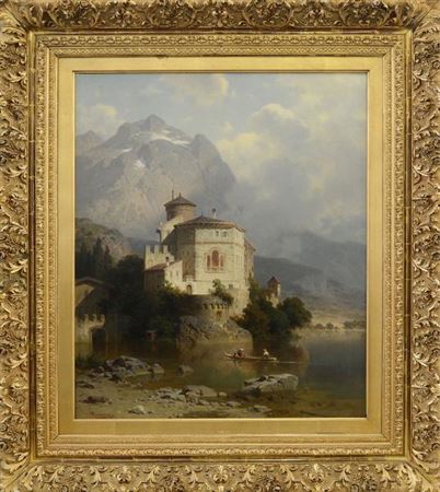 Castle on the lake by Arnold Meermann - Auction record, sale price, and art valuation. Compare with similar artists and explore comparable artworks.