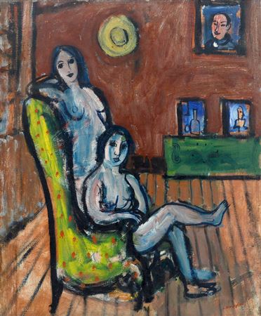 Interior with figures