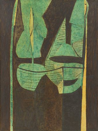 Composition in green-brown, 1972