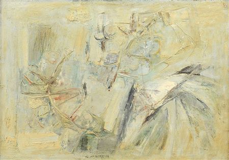 Natura morta con uva (Still Life with Grapes), 1957 by Giacomo Soffiantino - Auction record, sale price, and art valuation. Compare with similar artists and explore comparable artworks.