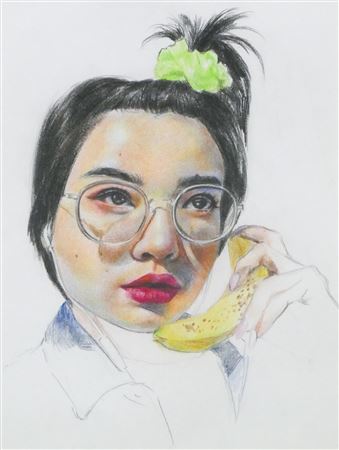 'Ginsengmasque 2' Drawing, 2018