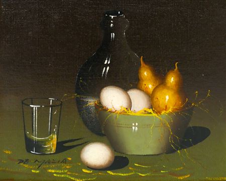STILL LIFE WITH EGGS & GOURDS