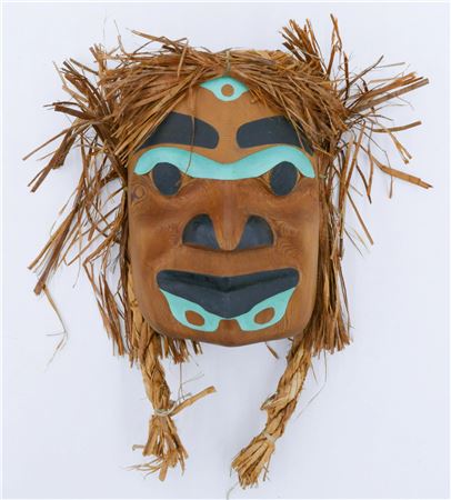 ''HAIDA HUMAN MASK'' CEDAR