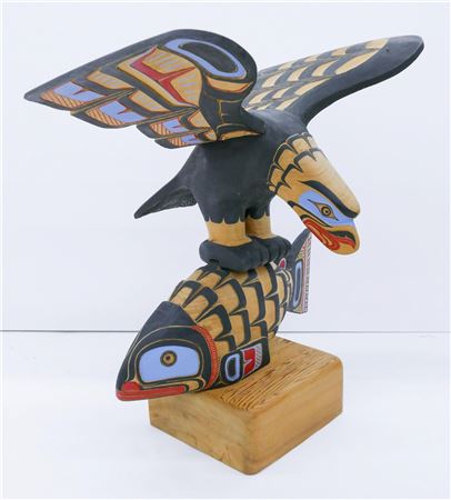 EAGLE AND SALMON TOTEM