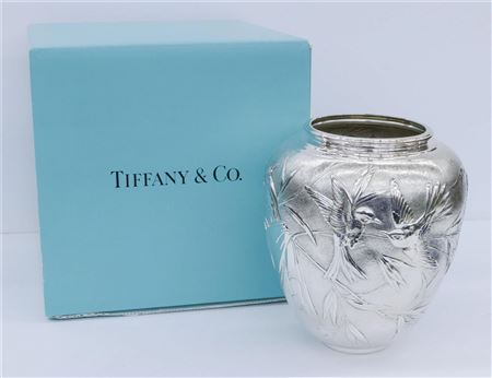 ''AUDUBON'' STERLING BIRD VASE