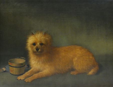 ''RECLINING DOG PORTRAIT"