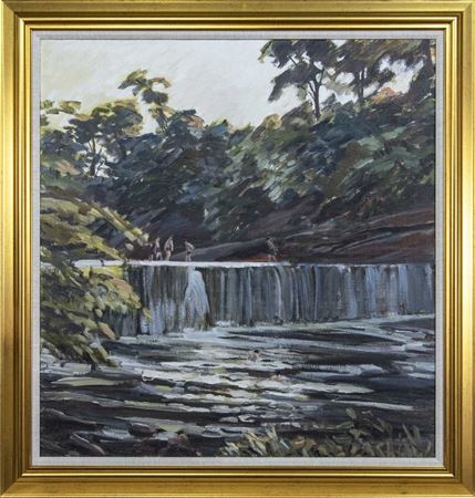 MESSING AROUND ON THE RIVER by Kathleen Barbara Russell - Auction record, sale price, and art valuation. Compare with similar artists and explore comparable artworks.