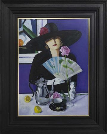 LADY WITH WHITE GLOVES by Gordon G Henderson - Auction record, sale price, and art valuation. Compare with similar artists and explore comparable artworks.