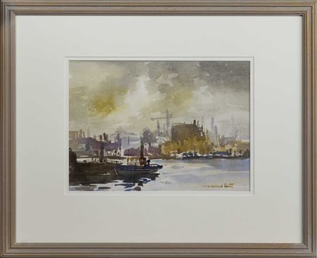 BOATS ON THE CLYDE by William Norman Gaunt - Auction record, sale price, and art valuation. Compare with similar artists and explore comparable artworks.